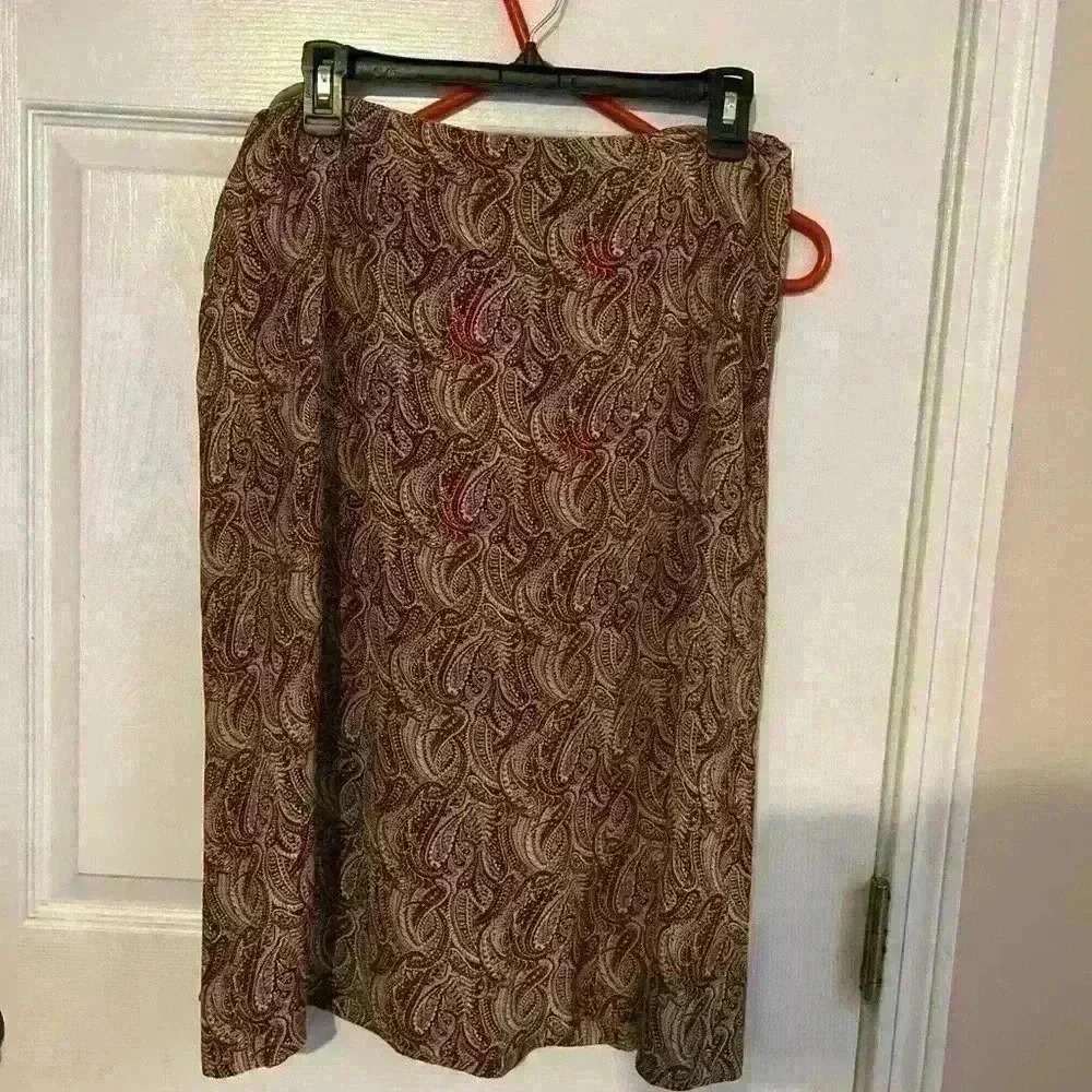 Talbots vintage silk skirt 14 Petite